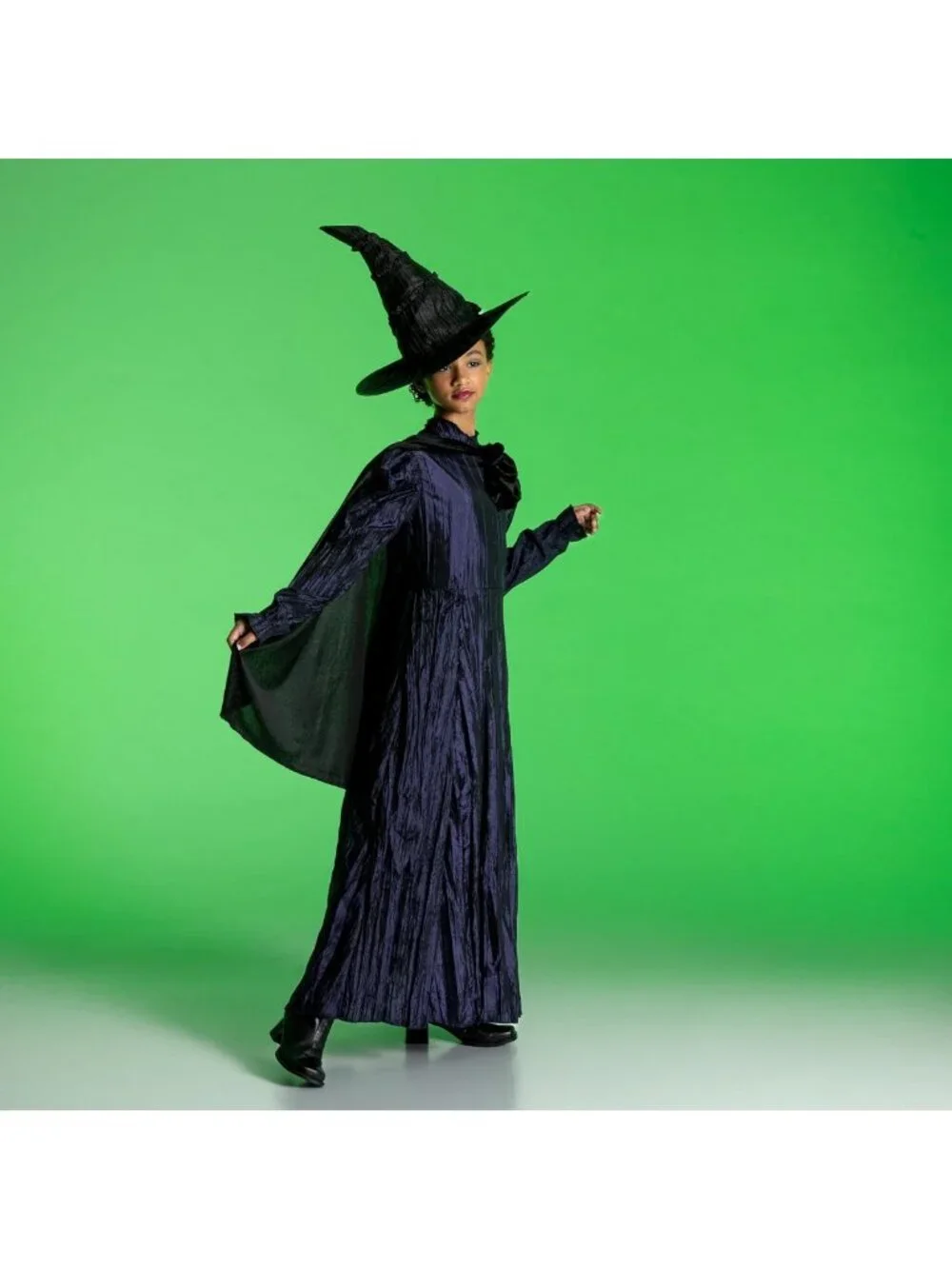 Deluxe Wicked Elphaba Costume for Girls - Cape & Hat Set, Kids Size 3T-4T